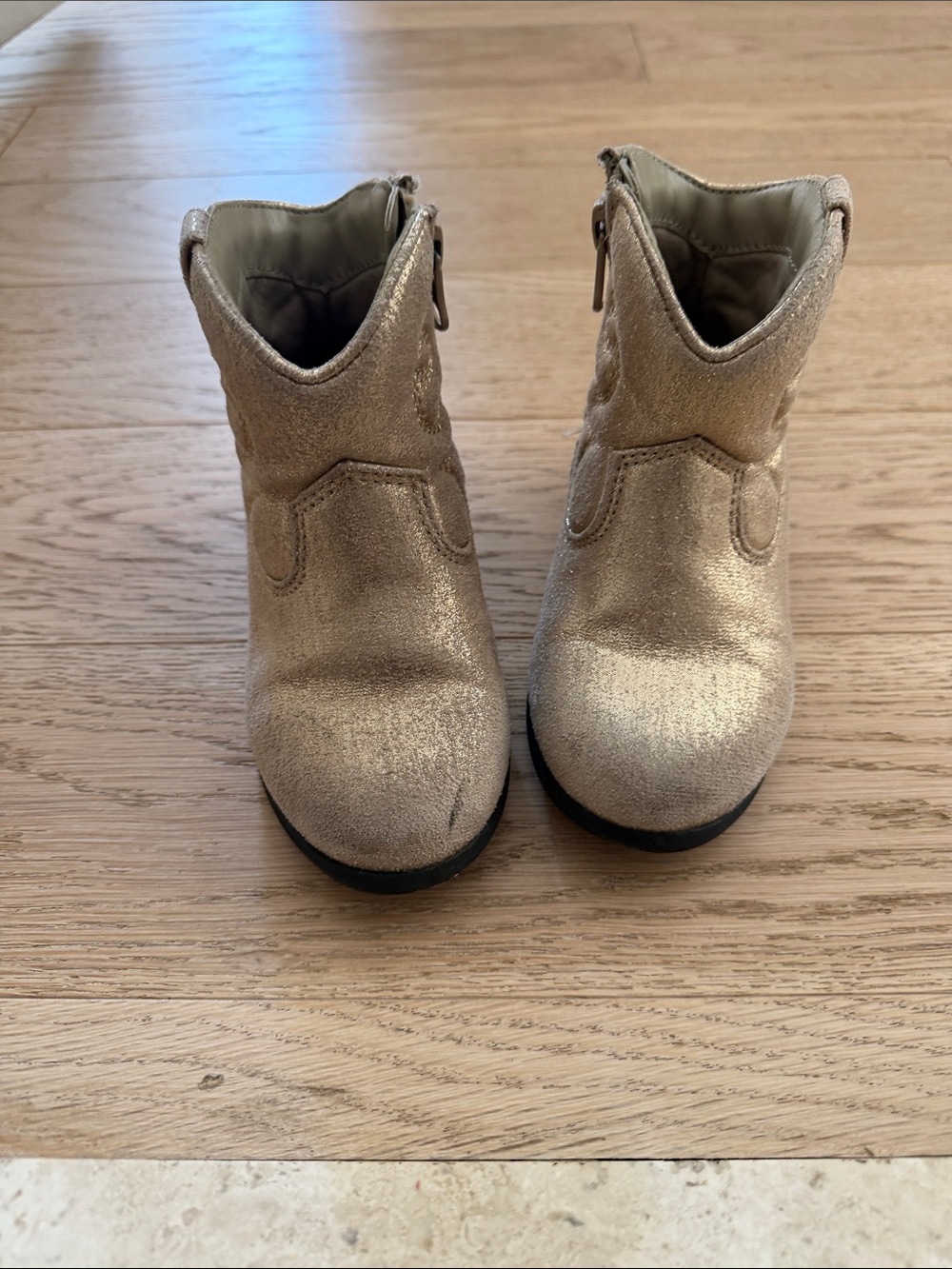 Girls' Metallic Gold Kids Boots